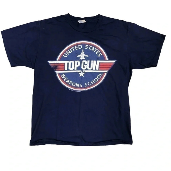 Top Gun United States Weapons School Tshirt Unisex Navy Large 2016 Paramount‎ - Picture 1 of 7